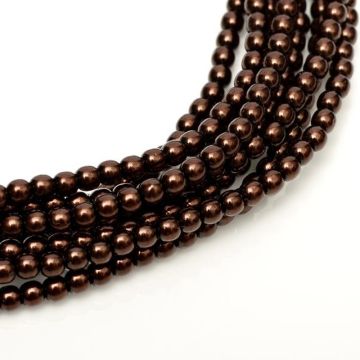 Glass Pearl 8mm Dark Sienna