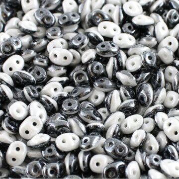 SuperDuo™ Black&White Opaque Luster